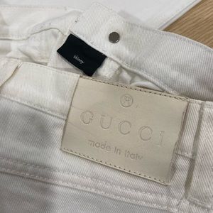 Men’s White Gucci Denim Jeans - Skinny fit, Size 32
